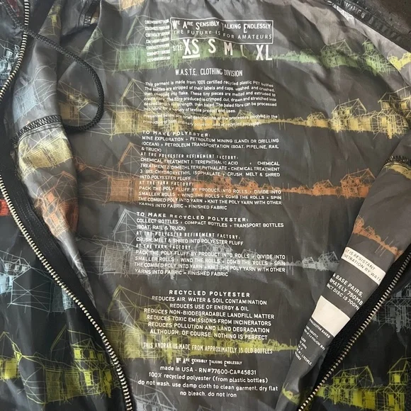RARE Radiohead In Rainbows Windbreaker Jacket Official Waste Merch